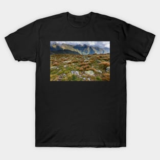 Alpine landscape in a cloudy day T-Shirt